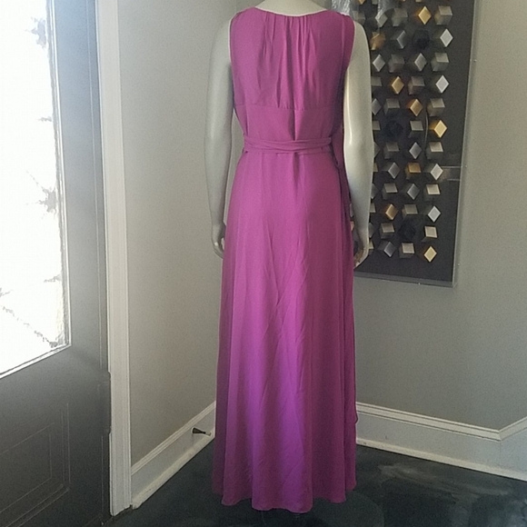 Ceremony by Joanna August Chiffon Wrap Dress SzL - Picture 3 of 7